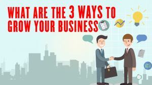 So, What Are The 3 Ways To Grow Your Business?